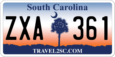 SC license plate ZXA361