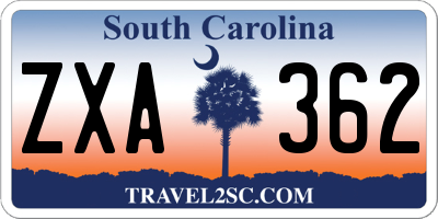 SC license plate ZXA362