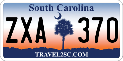 SC license plate ZXA370