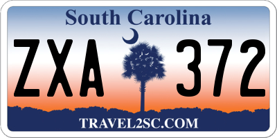 SC license plate ZXA372