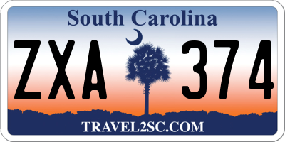 SC license plate ZXA374