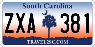 SC license plate ZXA381
