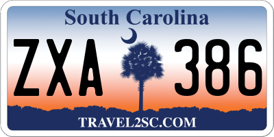 SC license plate ZXA386