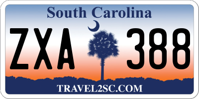 SC license plate ZXA388