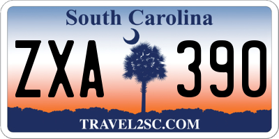 SC license plate ZXA390