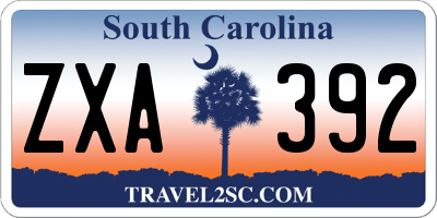 SC license plate ZXA392