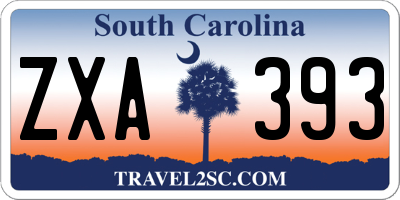 SC license plate ZXA393