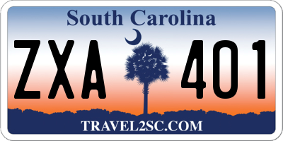 SC license plate ZXA401