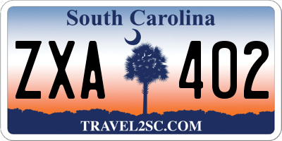 SC license plate ZXA402