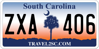SC license plate ZXA406