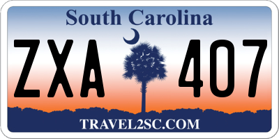 SC license plate ZXA407