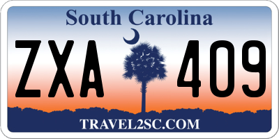 SC license plate ZXA409