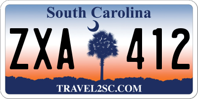 SC license plate ZXA412
