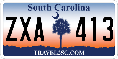 SC license plate ZXA413