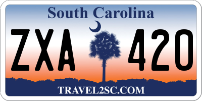SC license plate ZXA420