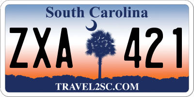 SC license plate ZXA421
