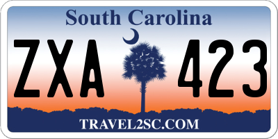 SC license plate ZXA423