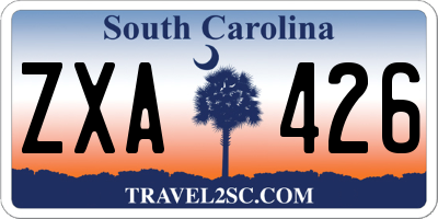SC license plate ZXA426
