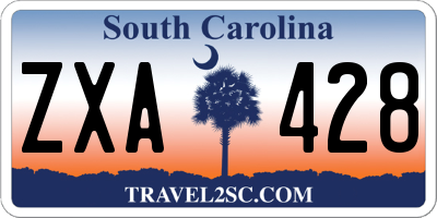 SC license plate ZXA428