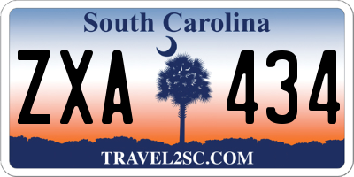 SC license plate ZXA434