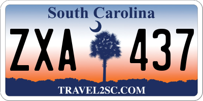 SC license plate ZXA437