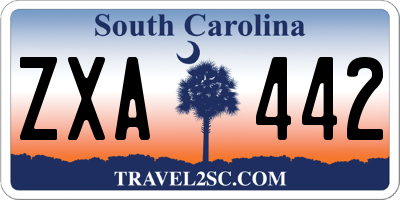 SC license plate ZXA442