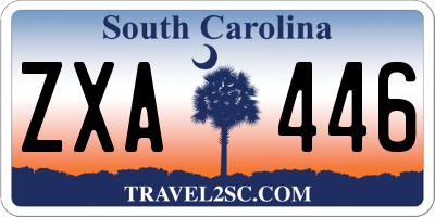 SC license plate ZXA446