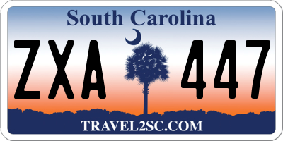 SC license plate ZXA447