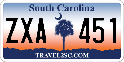 SC license plate ZXA451