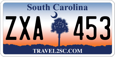 SC license plate ZXA453