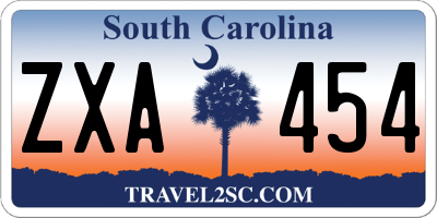 SC license plate ZXA454