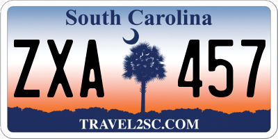 SC license plate ZXA457