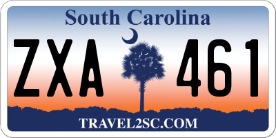 SC license plate ZXA461