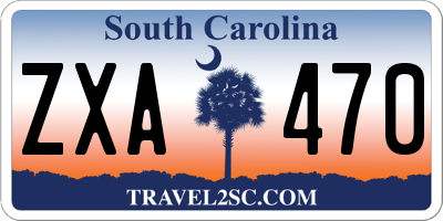 SC license plate ZXA470