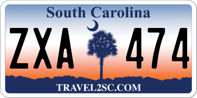 SC license plate ZXA474