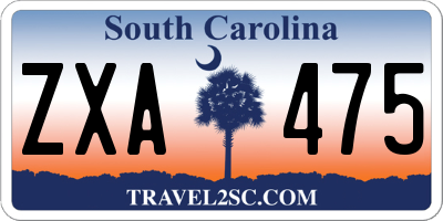 SC license plate ZXA475