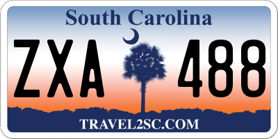SC license plate ZXA488