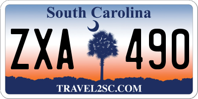 SC license plate ZXA490