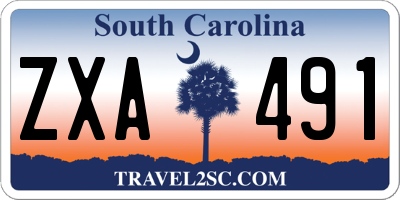 SC license plate ZXA491