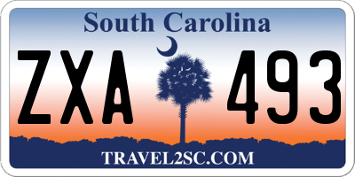 SC license plate ZXA493