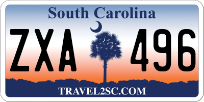 SC license plate ZXA496