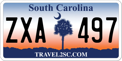 SC license plate ZXA497
