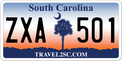 SC license plate ZXA501