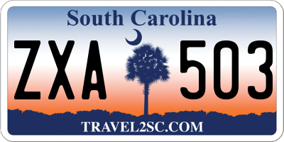 SC license plate ZXA503