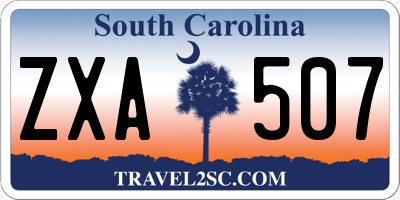 SC license plate ZXA507