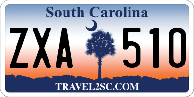 SC license plate ZXA510