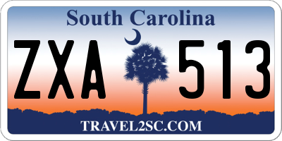 SC license plate ZXA513