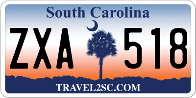 SC license plate ZXA518