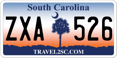 SC license plate ZXA526
