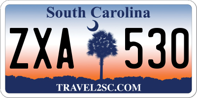 SC license plate ZXA530